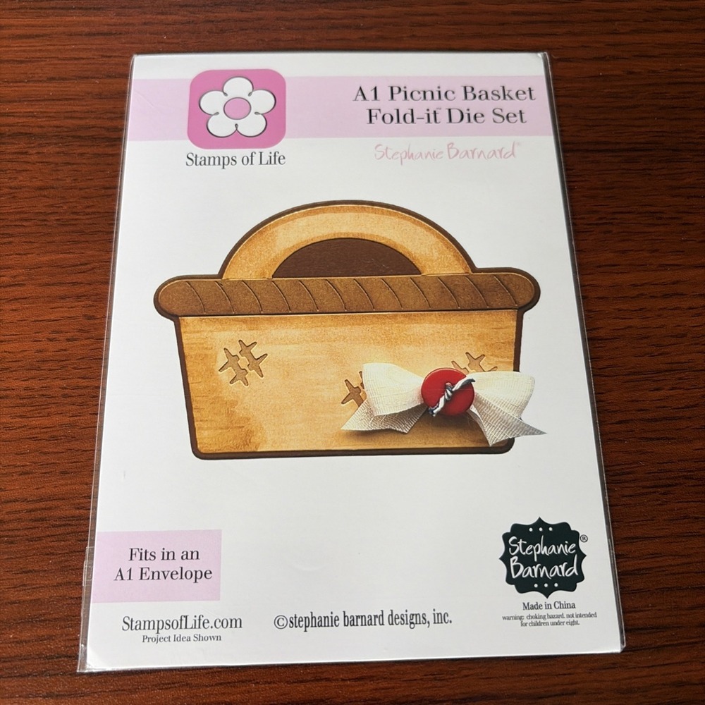 Stamps Of Life A1 Picnic Basket Fold-it Die Set New Stephanie Barnard Designs